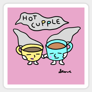 Hot Cupple Sticker